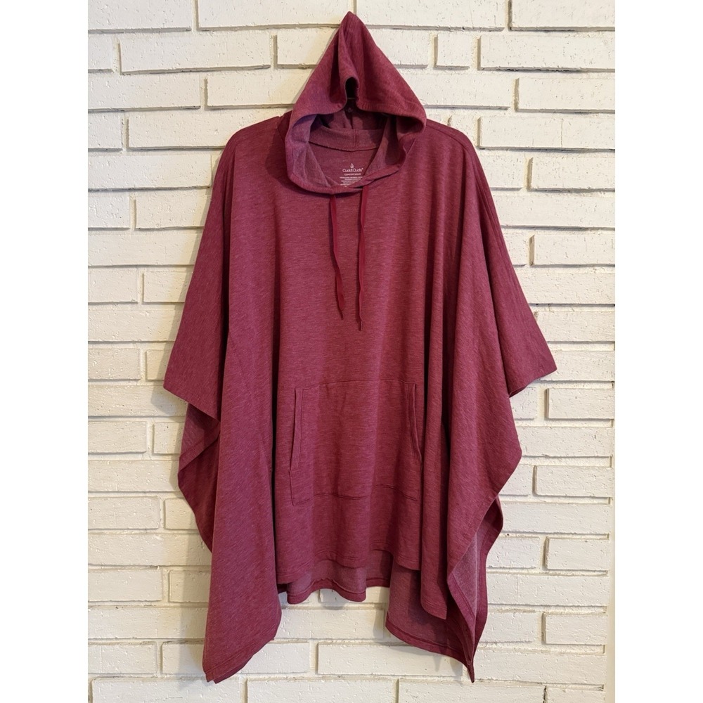 Cuddl Duds Comfortwear Red Oversized Sweatshirt Poncho Women's Size L/XL